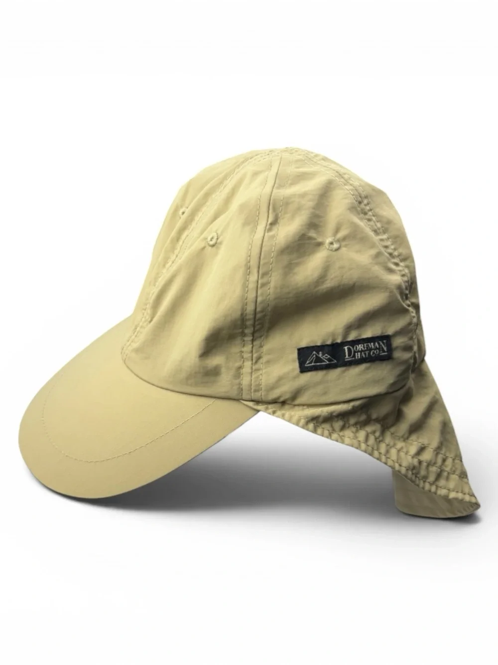 Dorfman Pacific Flap Cap With Cool Max Sweatband Khaki Unisex Sun Protection